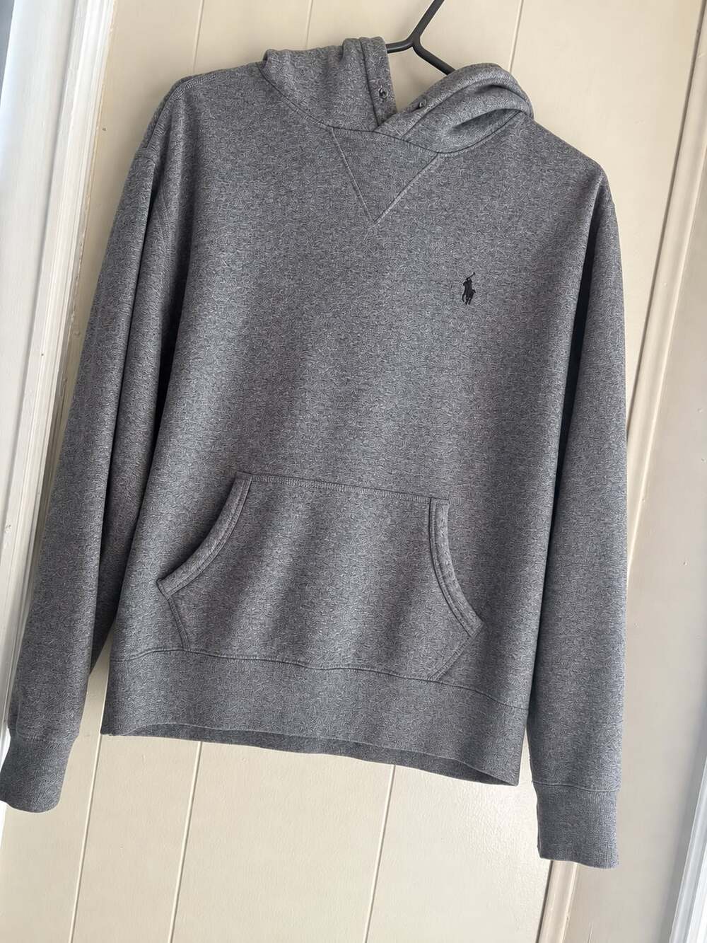 Polo Ralph Lauren Heather Grey Embroidered Pony Hoodie Sweatshirt